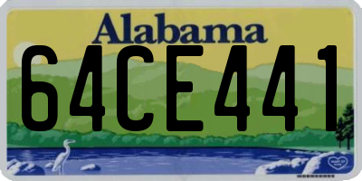 AL license plate 64CE441