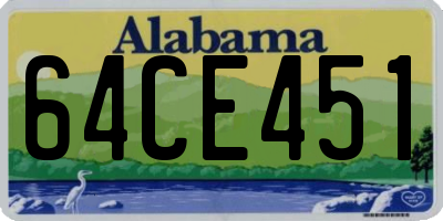 AL license plate 64CE451