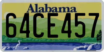 AL license plate 64CE457