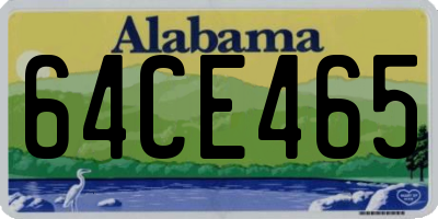 AL license plate 64CE465