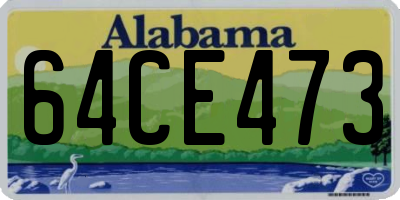 AL license plate 64CE473