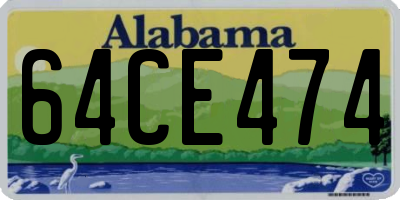 AL license plate 64CE474