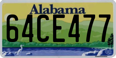 AL license plate 64CE477