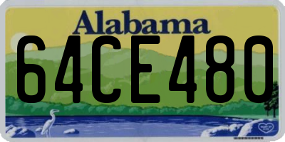AL license plate 64CE480