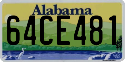 AL license plate 64CE481