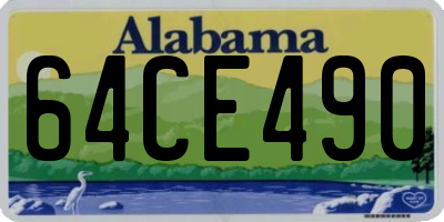 AL license plate 64CE490