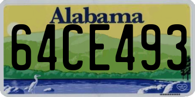 AL license plate 64CE493