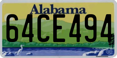 AL license plate 64CE494