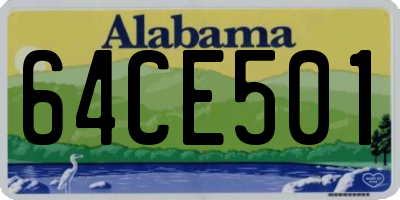 AL license plate 64CE501