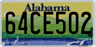 AL license plate 64CE502