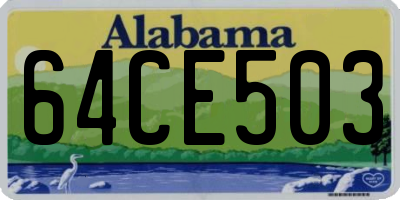 AL license plate 64CE503