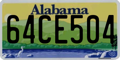 AL license plate 64CE504