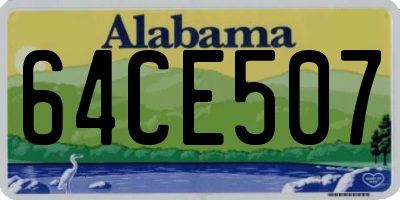 AL license plate 64CE507