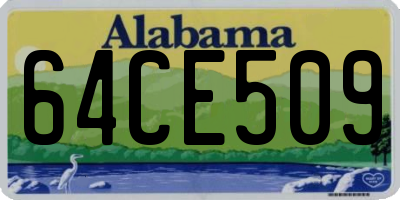AL license plate 64CE509