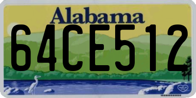 AL license plate 64CE512