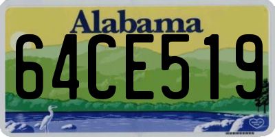 AL license plate 64CE519