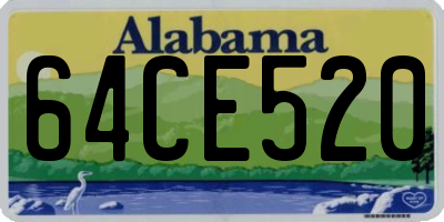 AL license plate 64CE520