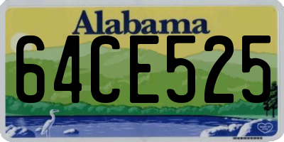 AL license plate 64CE525