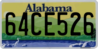AL license plate 64CE526