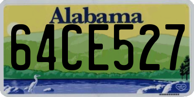 AL license plate 64CE527