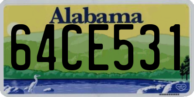 AL license plate 64CE531