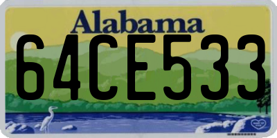 AL license plate 64CE533