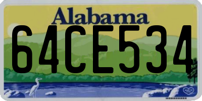 AL license plate 64CE534