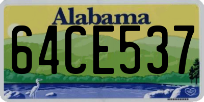 AL license plate 64CE537