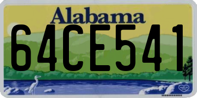AL license plate 64CE541