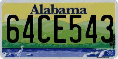 AL license plate 64CE543