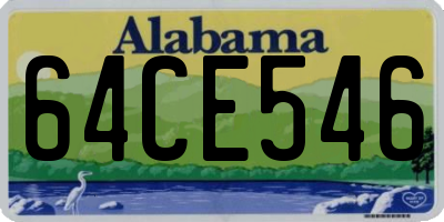 AL license plate 64CE546