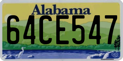 AL license plate 64CE547