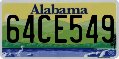 AL license plate 64CE549