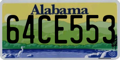 AL license plate 64CE553