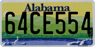 AL license plate 64CE554