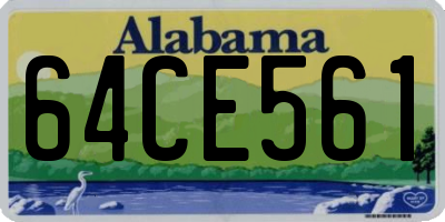 AL license plate 64CE561