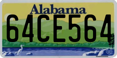 AL license plate 64CE564