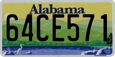 AL license plate 64CE571