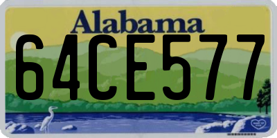 AL license plate 64CE577