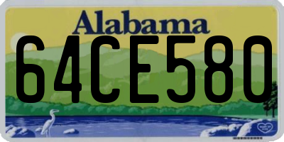 AL license plate 64CE580