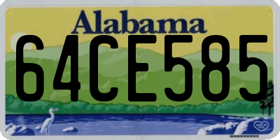 AL license plate 64CE585