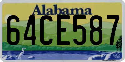 AL license plate 64CE587