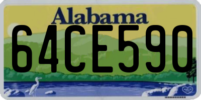 AL license plate 64CE590