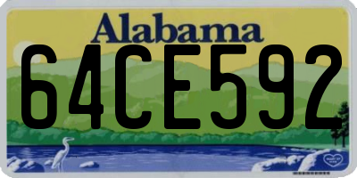AL license plate 64CE592