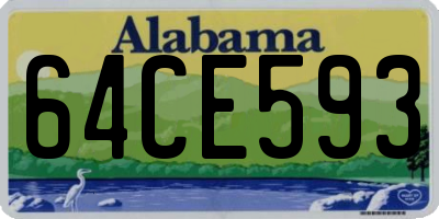 AL license plate 64CE593
