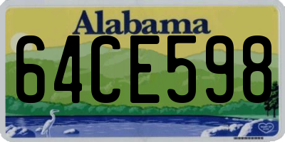 AL license plate 64CE598