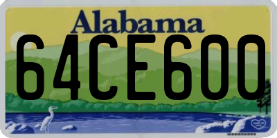 AL license plate 64CE600