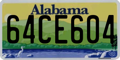 AL license plate 64CE604