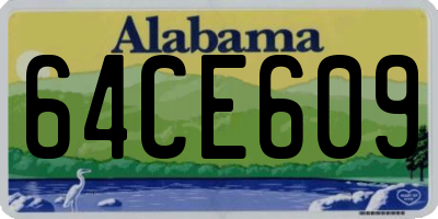 AL license plate 64CE609