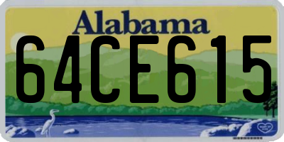 AL license plate 64CE615